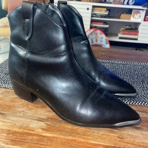 Marc Fisher Sleek Black Ankle Booties